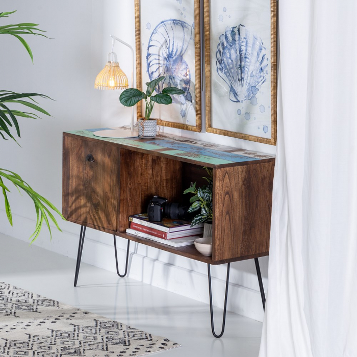 Comoda din lemn cu picioare metalice - Design modern și elegant | CreativDeco [2]