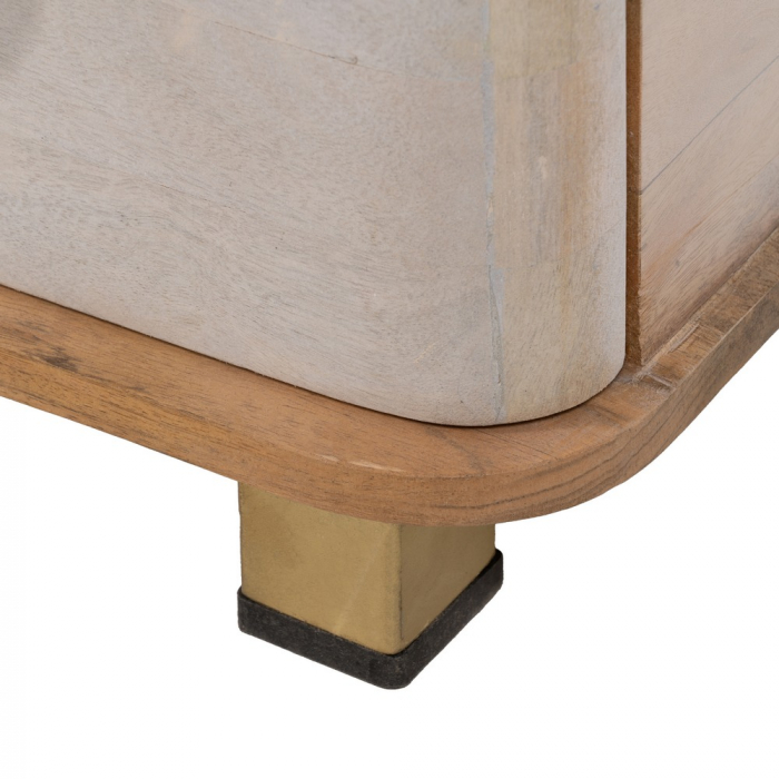 Comoda lemn mango alba natur dormitor modern [11]