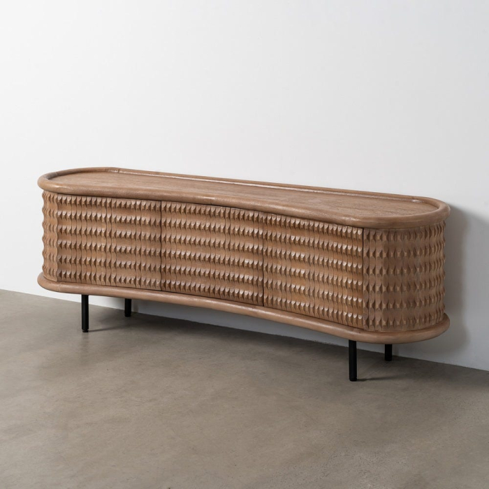 Comodă din lemn de mango cu detalii sculptate – fotografie produs principal [1]