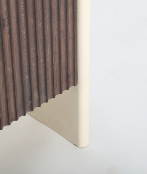 Comodă din lemn de mango maro cu 4 uși și structură MDF bej [5]