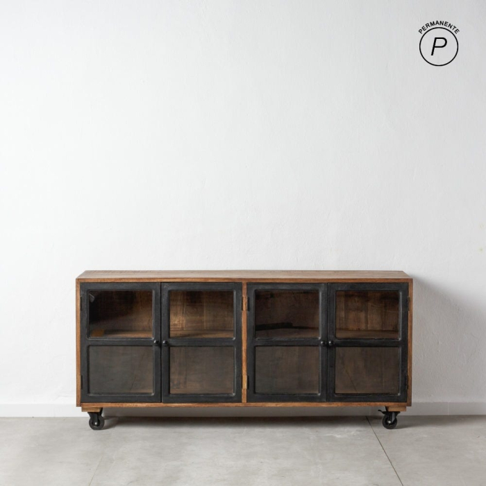 Comodă din lemn de mango cu design industrial - CreativDeco [2]