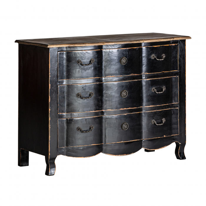 Comoda provensala lemn ulm negru si natural|Comode versatile [2]