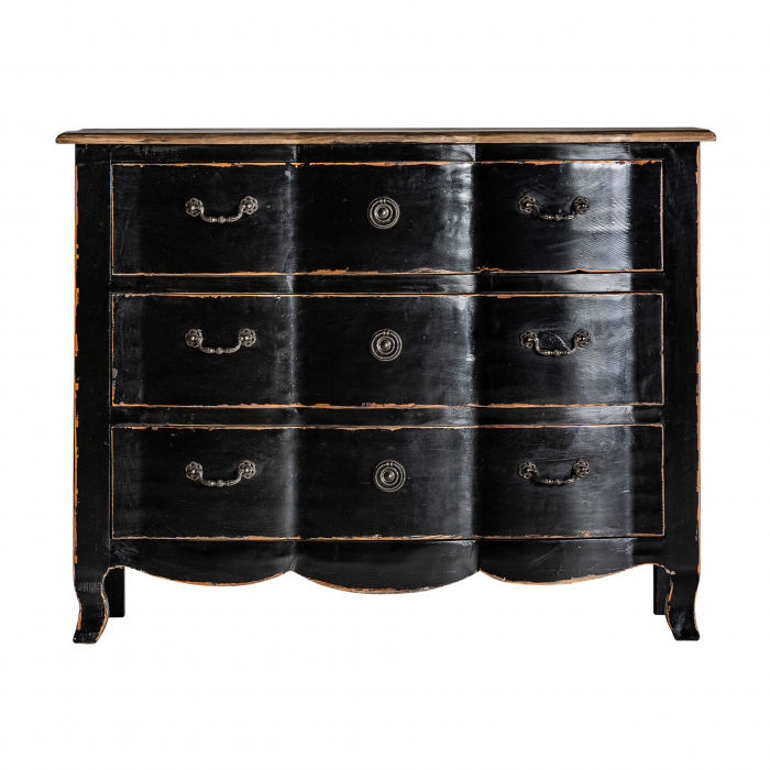 Comoda provensala lemn ulm negru si natural|Comode versatile [1]