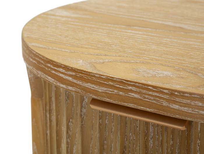 Comodă lemn cu 4 sertare fronturi canelate și mânere aurii [8]