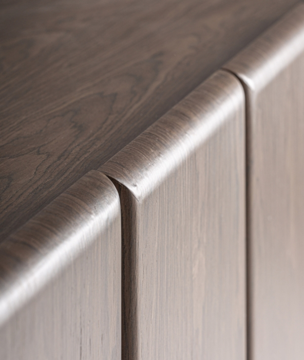 Comodă din lemn maro cu 4 uși design japandi Arko 180 x 45 x 76 cm [5]