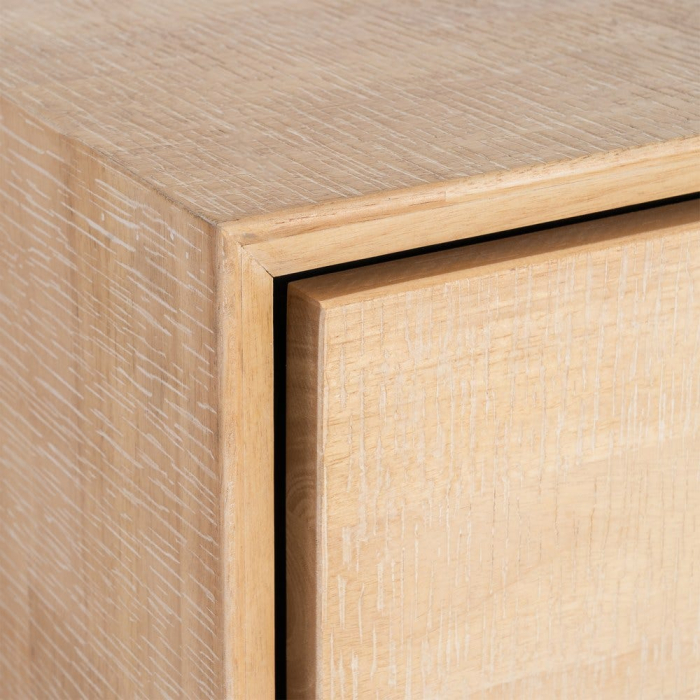 Comodă din lemn natur cu accente negre și picioare metalice Sintra – imagine principală [5]