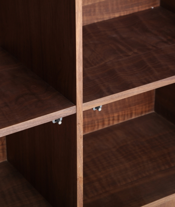 Comodă din MDF maro cu 3 uși și blat din marmură sintetică Dune [3]