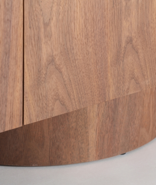 Comodă din MDF maro cu 3 uși și blat din marmură sintetică Dune [2]