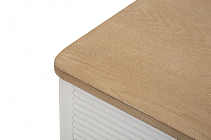 Comoda Matera | 3 Sertare Albe | Aspect Valurit | CreativDeco [5]