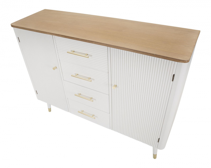 Comoda eleganta design glamour alb cu auriu CreativDeco [7]