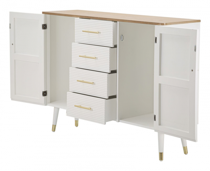 Comoda eleganta design glamour alb cu auriu CreativDeco [3]