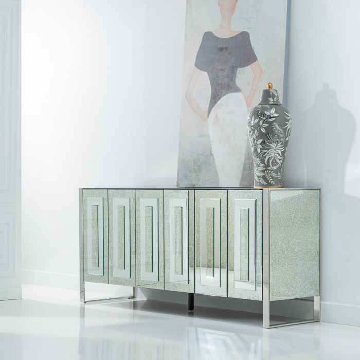 Comoda Lux MDF si Sticla CreativDeco - Mobilier Modern pentru Interioare [2]