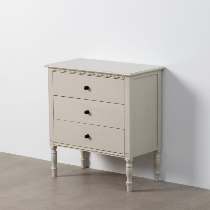 Comodă gri deschis din MDF și lemn de pin cu 3 sertare 61 x 33 x 66 cm [7]