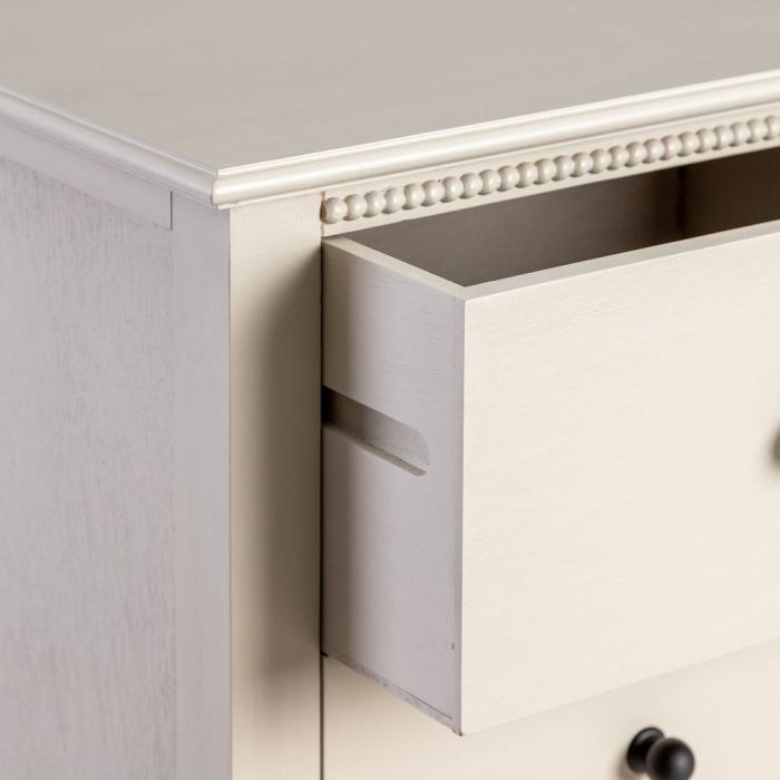 Comodă gri deschis din MDF și lemn de pin cu 6 sertare 75 x 33 x 75 cm [3]