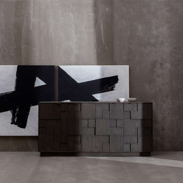 Comoda Modulară din Lemn de Mindi CreativDeco - Mobilier Ideal pentru Interioare Moderne [2]