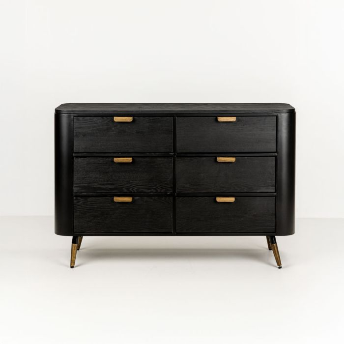 Comodă neagră cu sertare aurii Colombo [2]