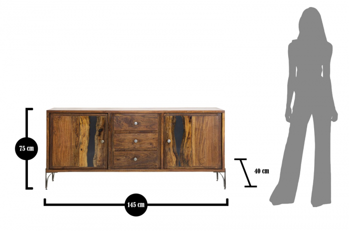 Comoda Lemn Masiv Design Unic Mustang CreativDeco [10]