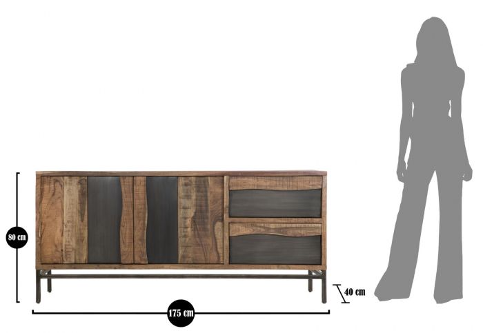 Comoda Lemn Gri Vintage [10]