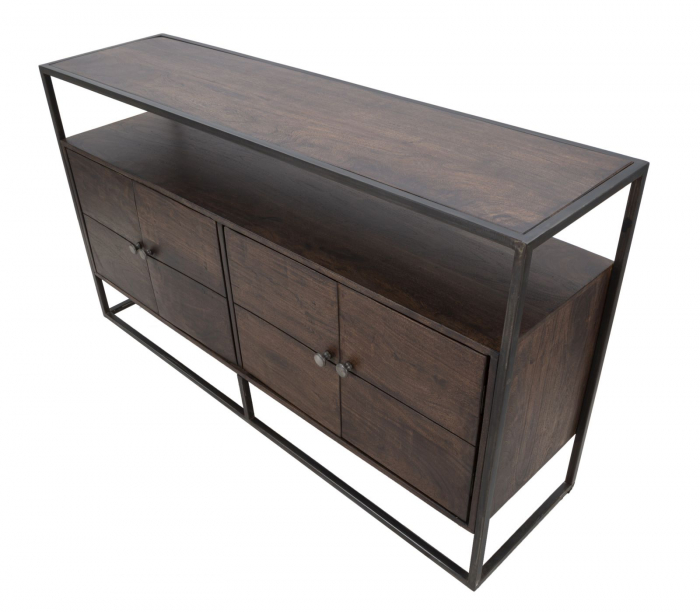 Comoda Lemn Masiv Industrial Burn CreativDeco [7]
