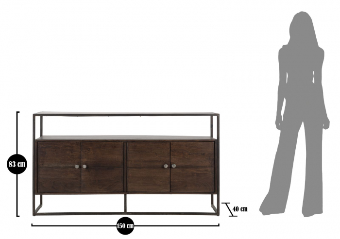 Comoda Lemn Masiv Industrial Burn CreativDeco [9]