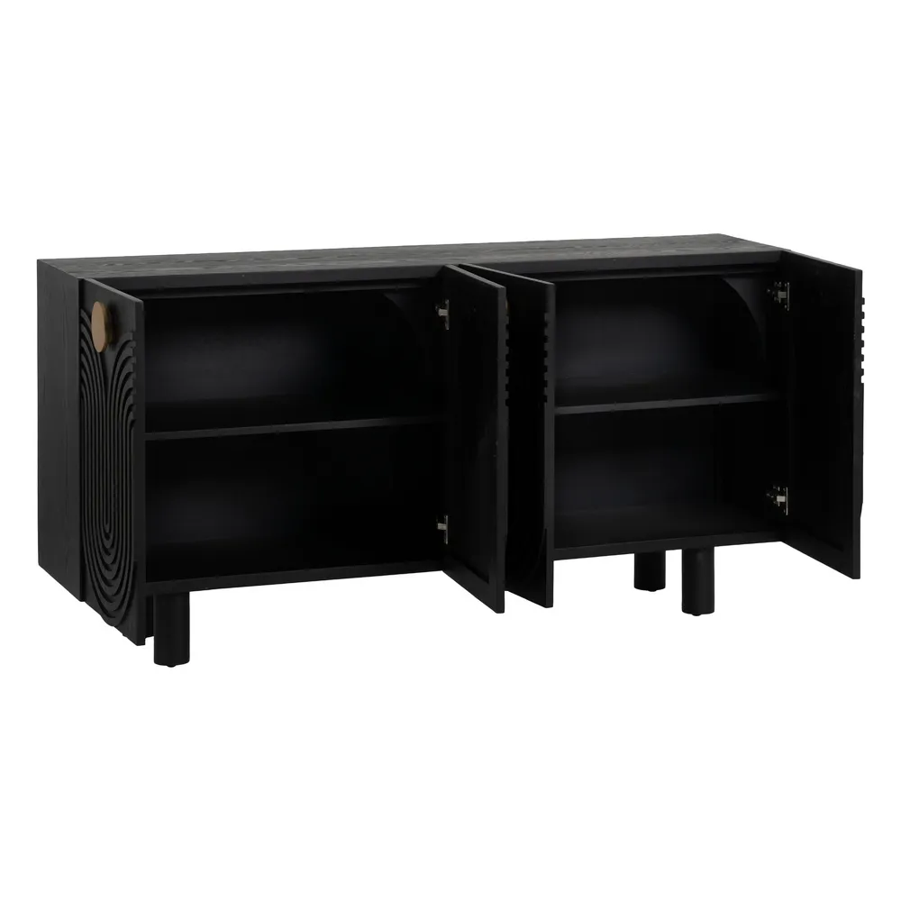 Comoda Living Black-Gold, Lemn Negru - creativdeco.ro [4]