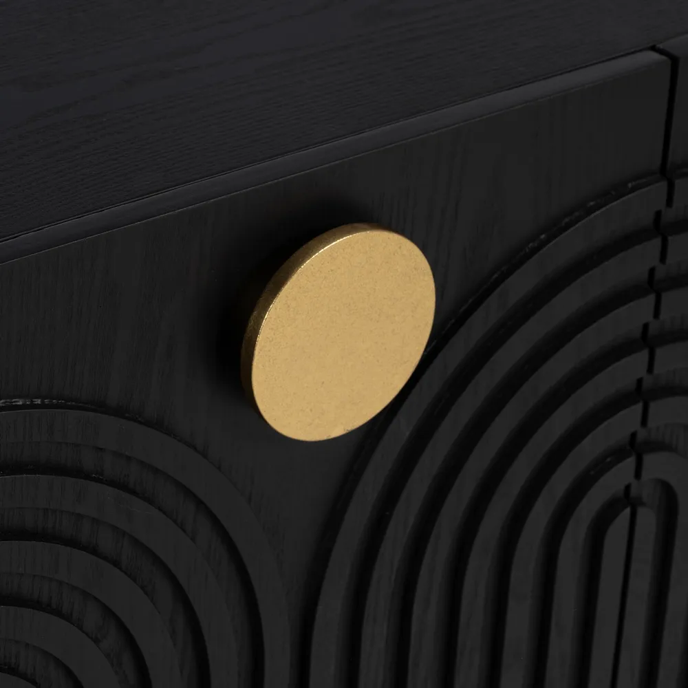 Comoda Living Black-Gold, Lemn Negru - creativdeco.ro [8]