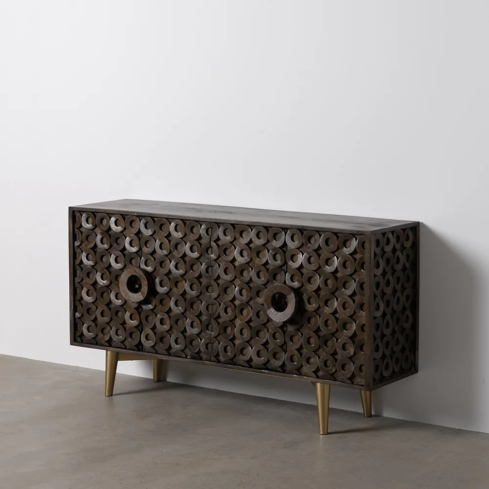 Comoda Living Maro Aurie, Lemn Mango Sculptat Manual [2]