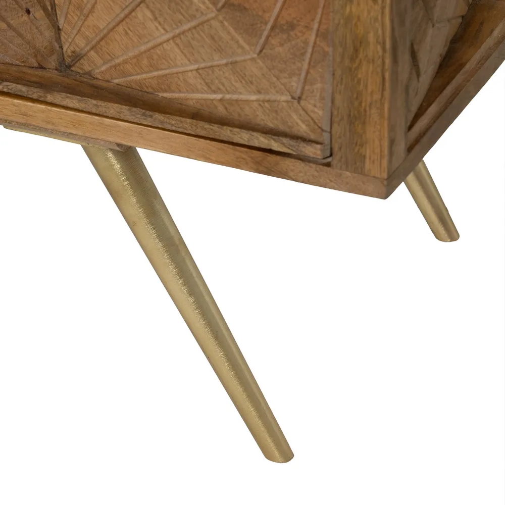 Comoda Living Spectrum, Lemn Mango, Natural Auriu - creativdeco.ro [4]