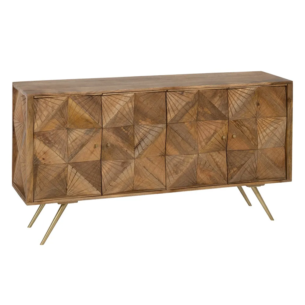 Comoda Living Spectrum, Lemn Mango, Natural Auriu - creativdeco.ro [1]