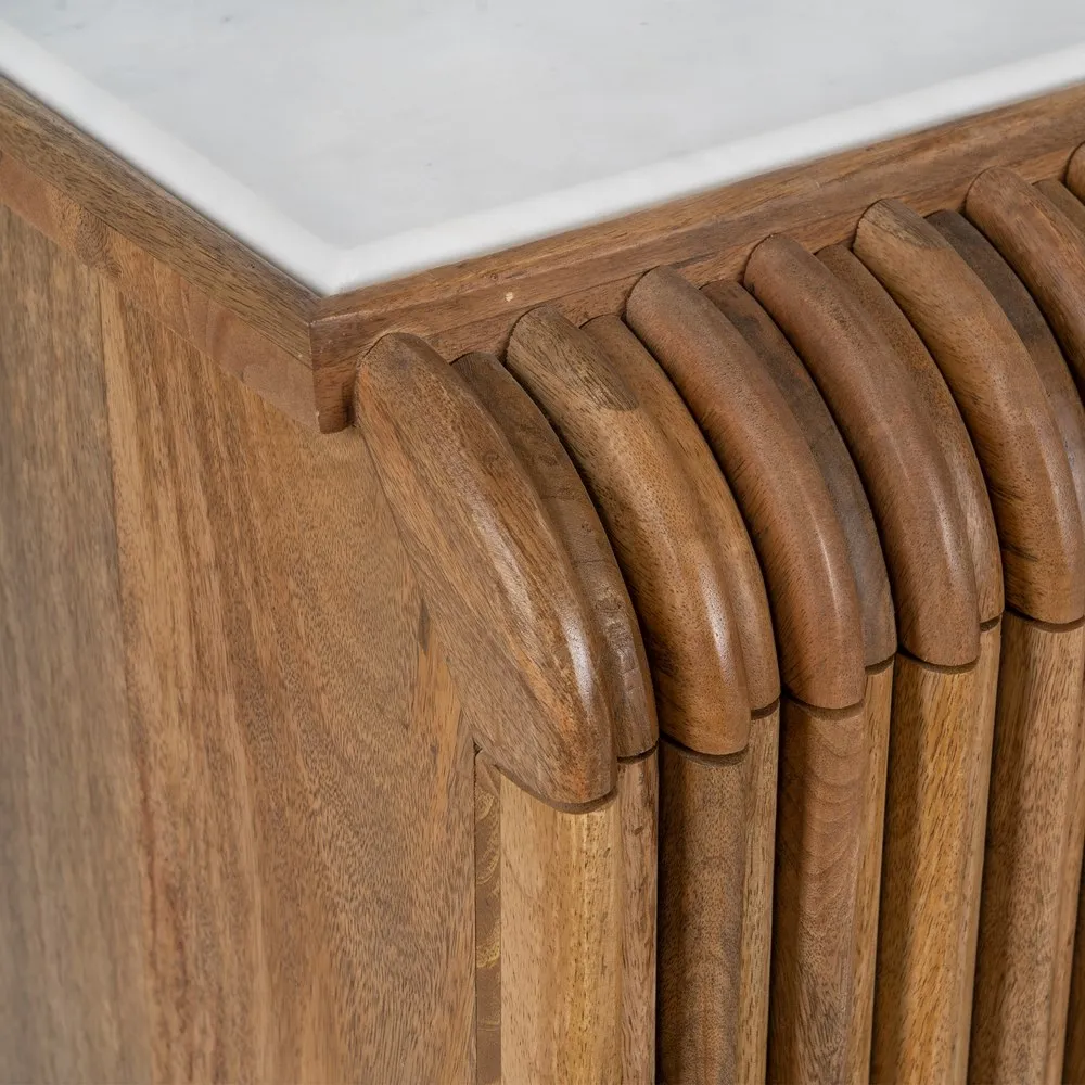 Comoda Living Subtile, Lemn Mango, Marmura Alba - creativdeco.ro [5]