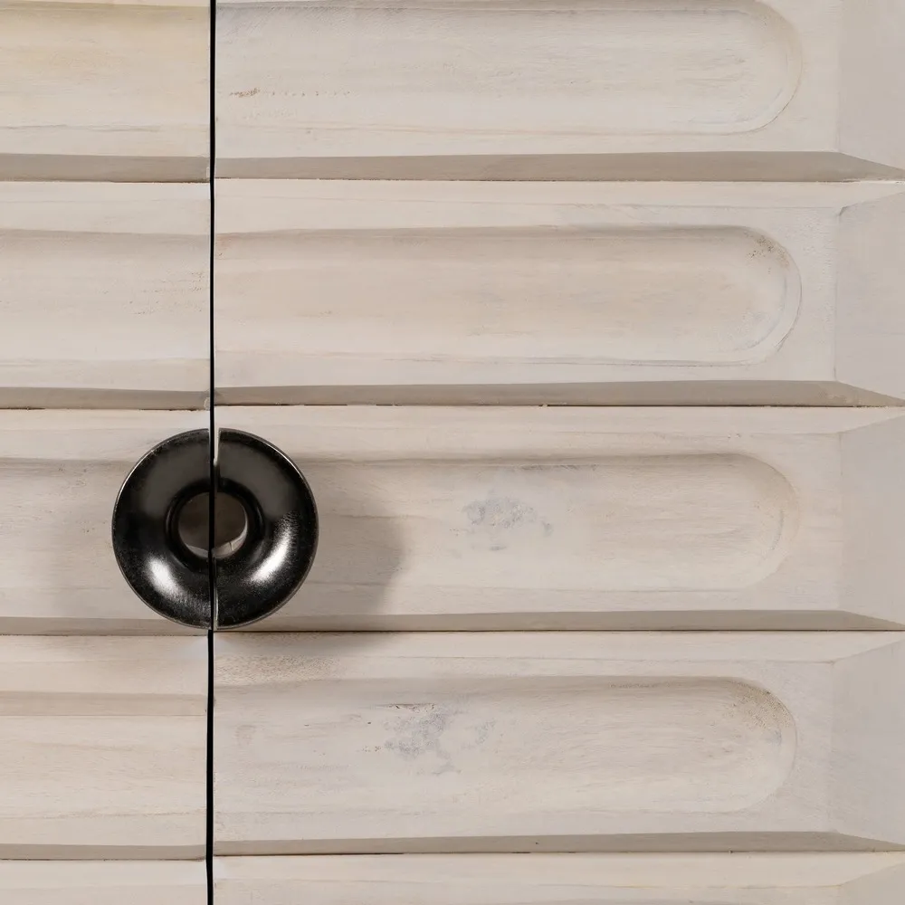 Comoda Living White, Lemn Mango Metal, Alb Negru - creativdeco.ro [10]