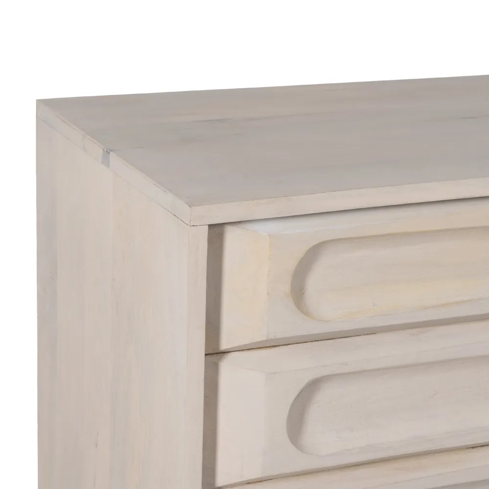 Comoda Living White, Lemn Mango Metal, Alb Negru - creativdeco.ro [5]