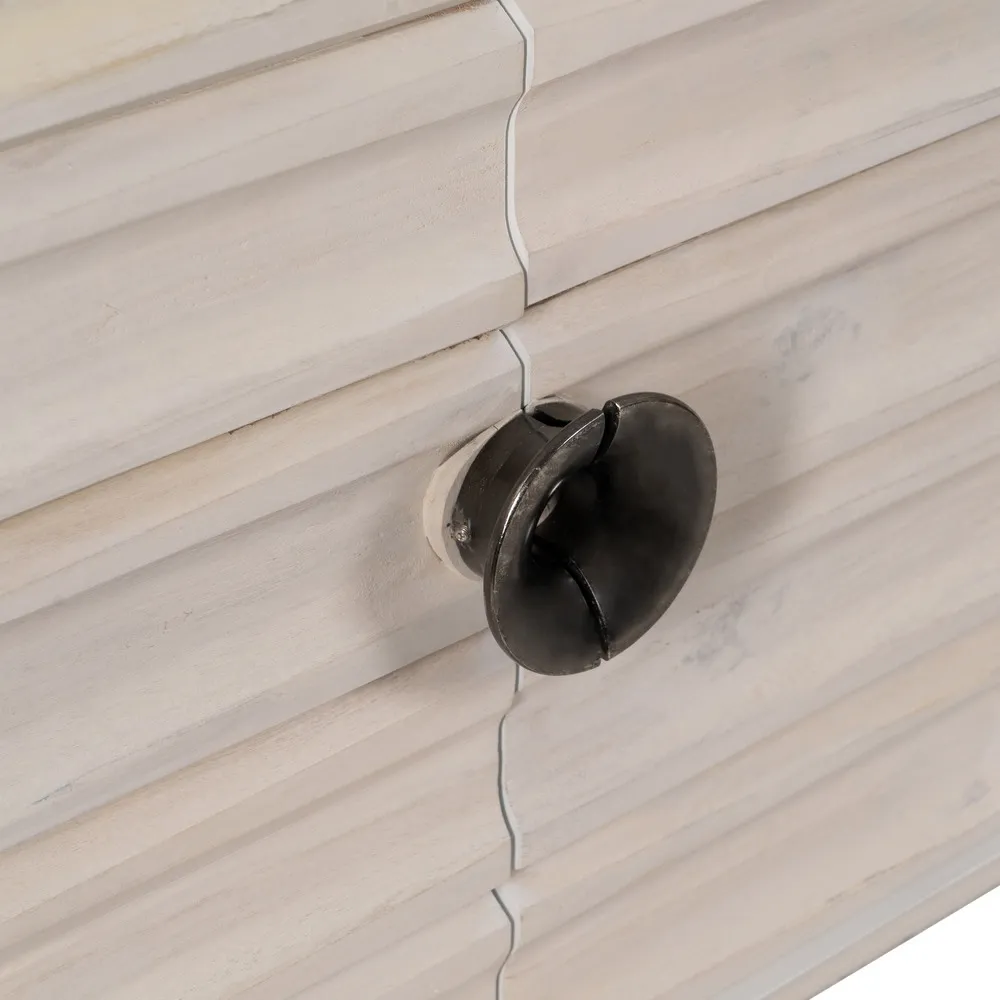Comoda Living White, Lemn Mango Metal, Alb Negru - creativdeco.ro [9]