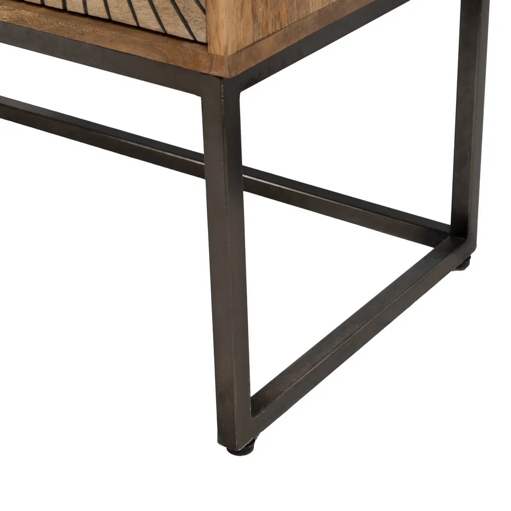 Comoda Modern Lemn Mango Metal, Natural Negru - de la creativdeco.ro [10]