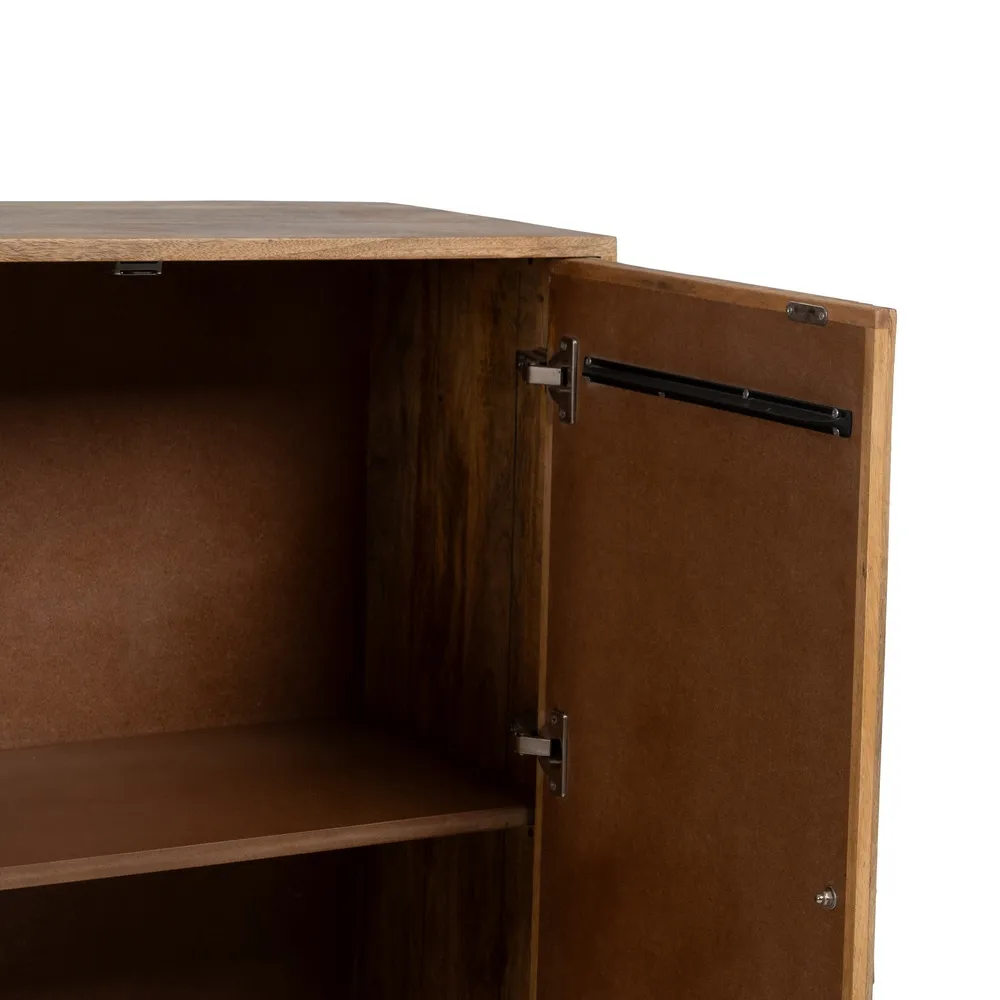 Comoda Modern Lemn Mango Metal, Natural Negru - de la creativdeco.ro [9]
