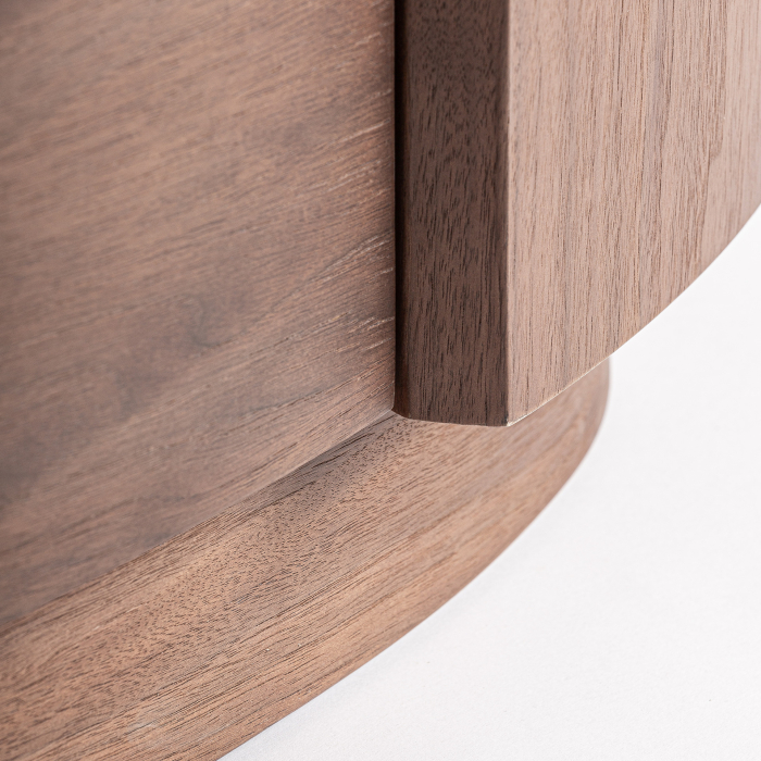 Comodă din lemn maro cu blat din piatră sinterizată albă [4]