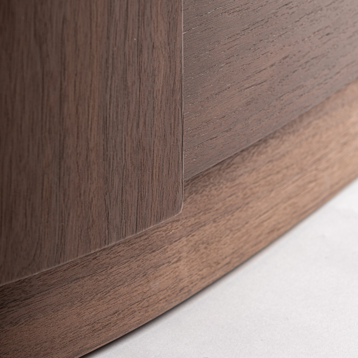 Comodă din lemn maro cu blat din piatră sinterizată albă [6]