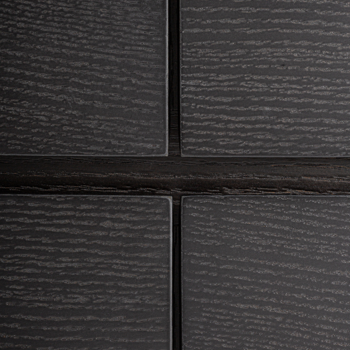 Comodă din lemn negru cu blat din piatră sinterizată albă [3]