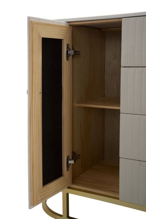 Comoda Montpellier, Catifea crem cu Baza aurie - CreativDeco.ro [8]