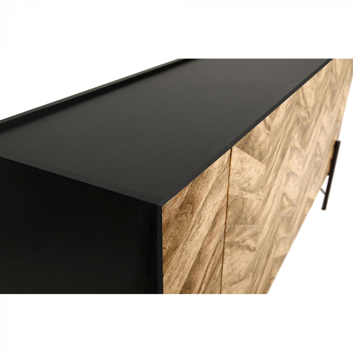 Comodă neagră fronturi decorative Parke [5]