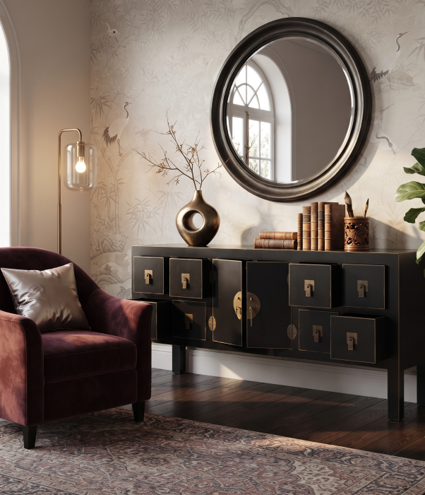 Comoda neagra vintage oriental | Comode multifunctionale [2]