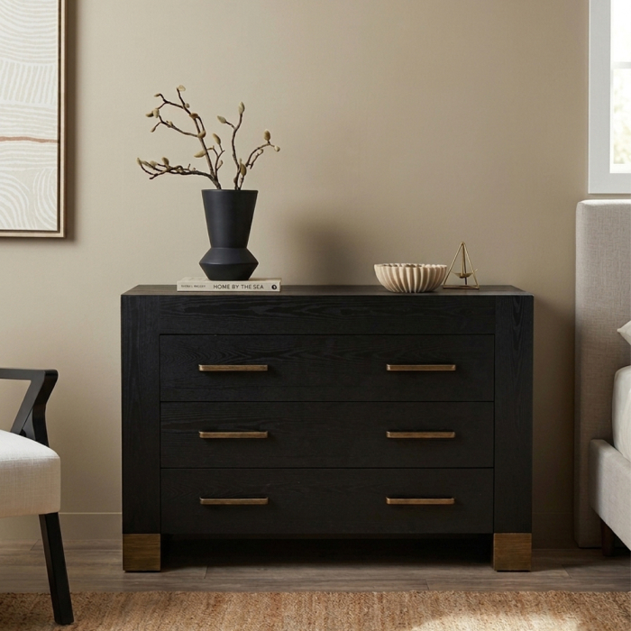 Comoda negru auriu Giant 137x45x92.5 cm - design luxurios [2]