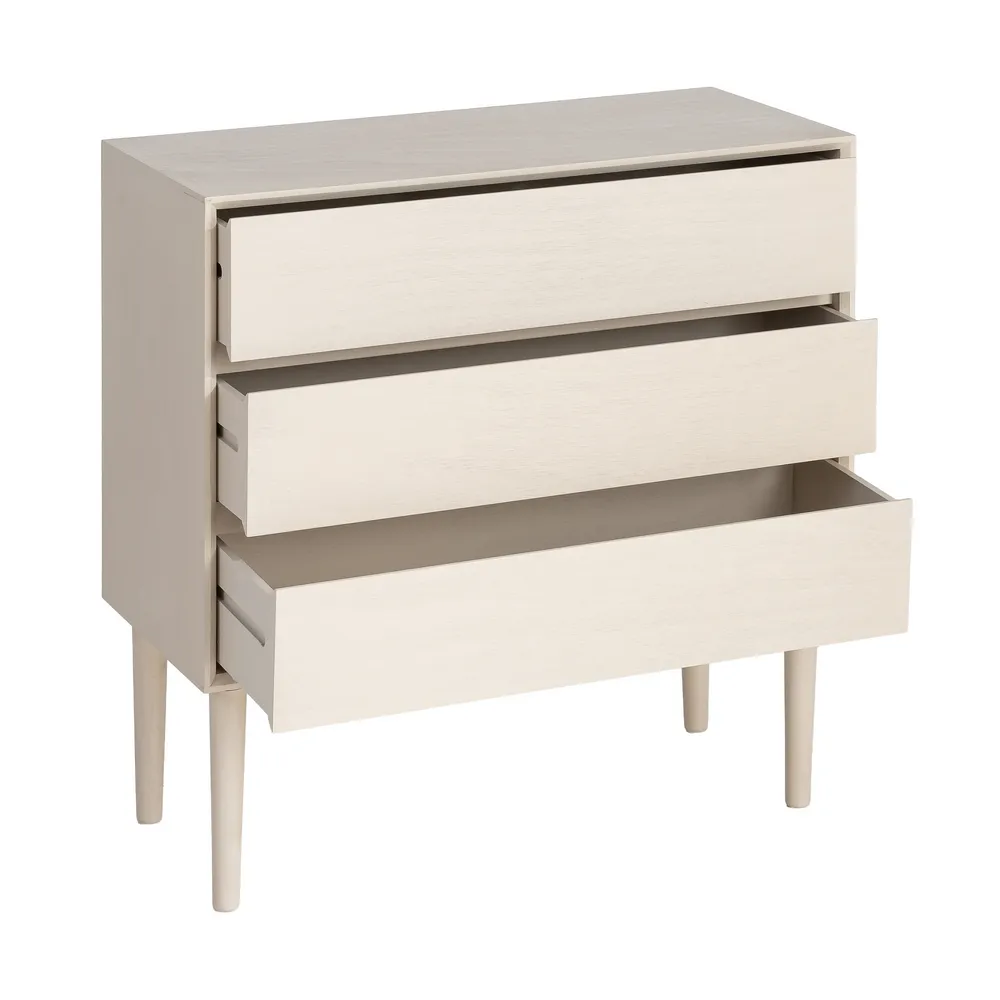 Comodă din MDF crem cu trei sertare [3]