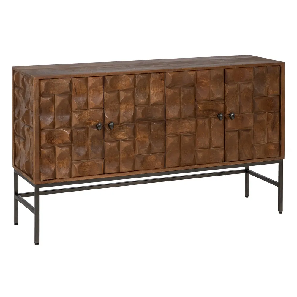 Comoda Rafined Maro Negru, Lemn Mango Metal - de la creativdeco.ro [1]