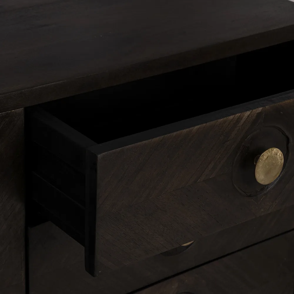 Comoda Serenity, Lemn Mango Metal, Maro Auriu - creativdeco.ro [10]