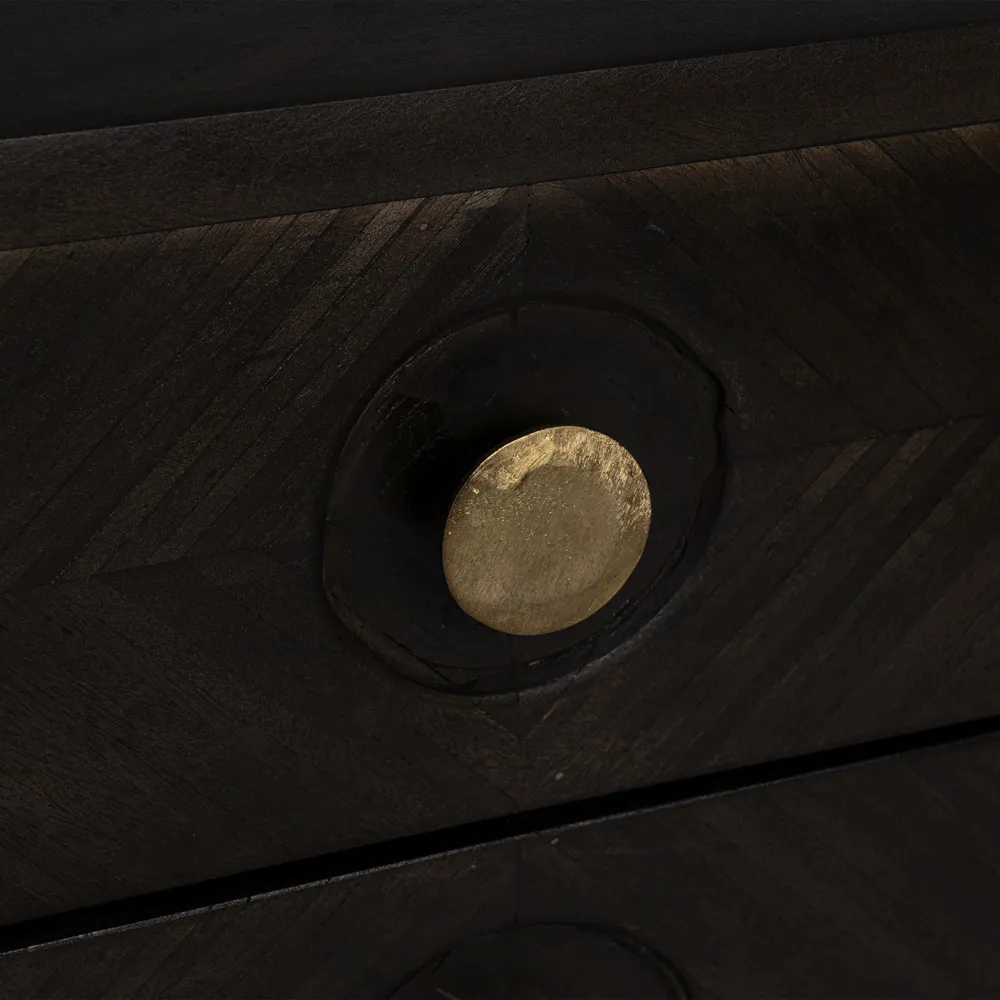 Comoda Serenity, Lemn Mango Metal, Maro Auriu - creativdeco.ro [8]