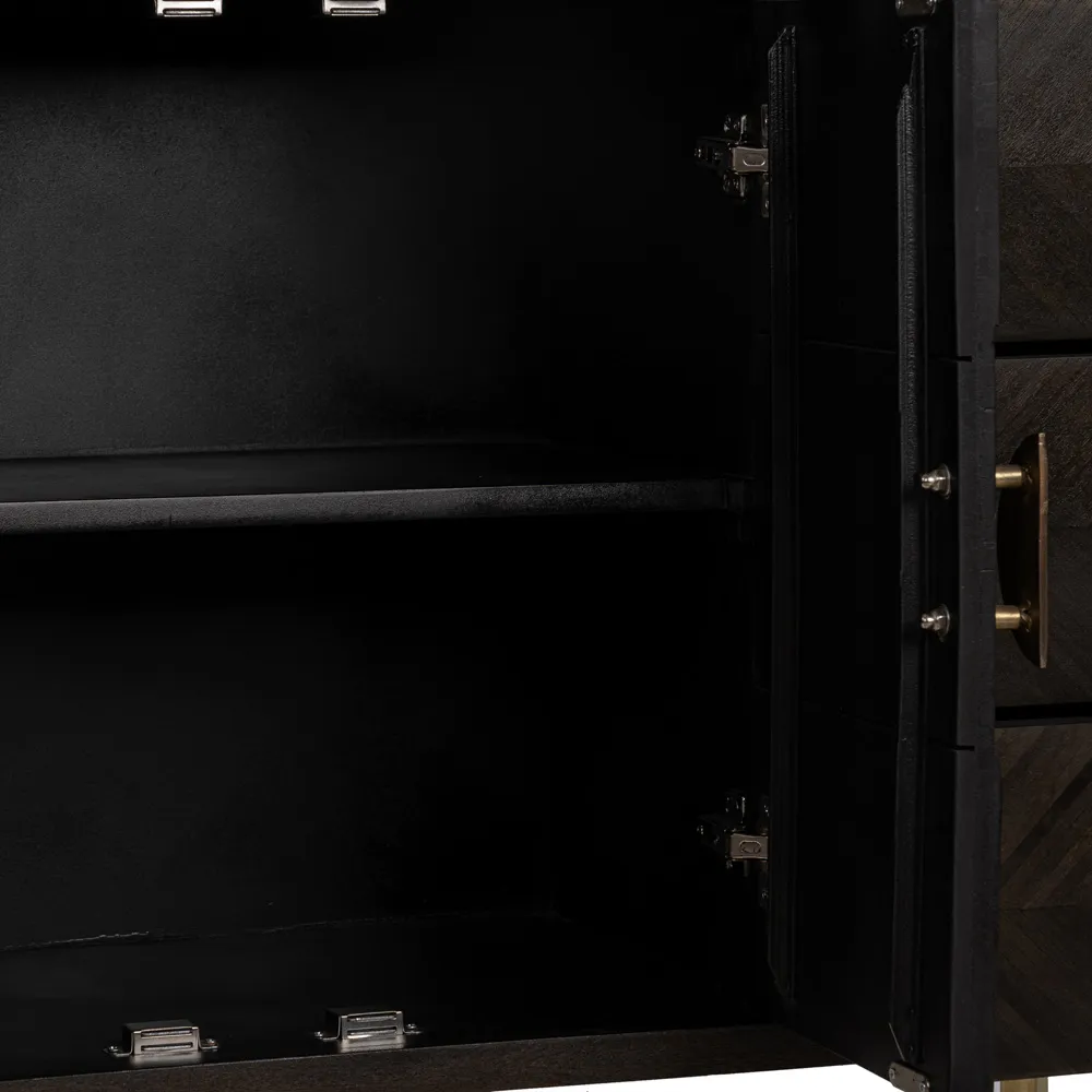 Comoda Serenity, Lemn Mango Metal, Maro Auriu - creativdeco.ro [11]