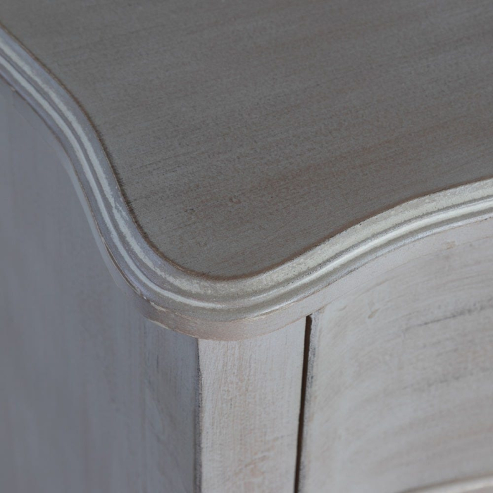 Comodă shabby chic maro deschis 4 sertare cu picioare elegante [4]