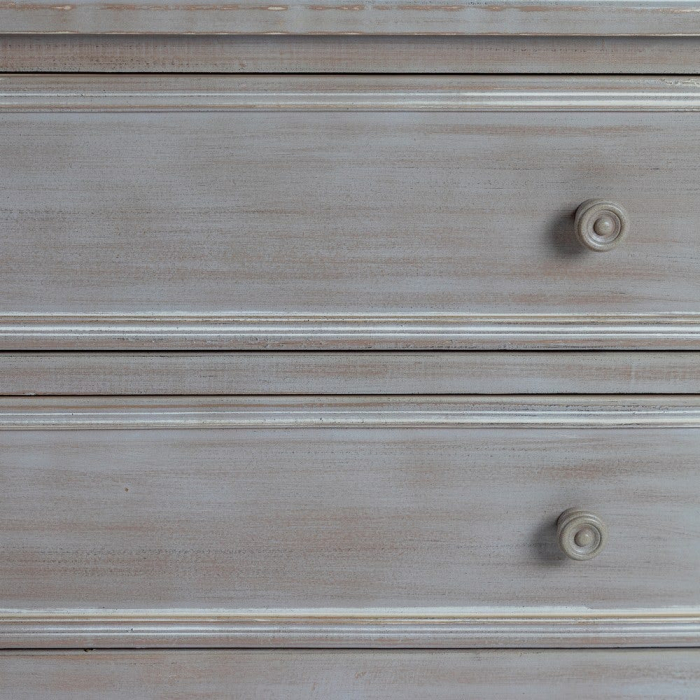 Comodă shabby chic maro deschis 2 sertare cu picioare sculptate [6]