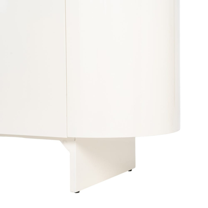 Comoda tip bufet din MDF lacuit crem cu blat din marmura design sculptural [12]